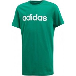 adidas ESSENTIALS LINEAR TEE zelená 128 - Juniorské tréninkové tričko