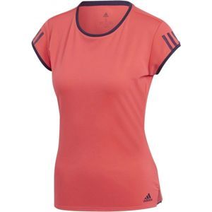 adidas CLUB 3 STRIPES TEE oranžová S - Dámské sportovní tričko