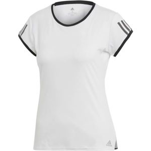 adidas CLUB 3 STRIPES TEE bílá L - Dámské tenisové triko