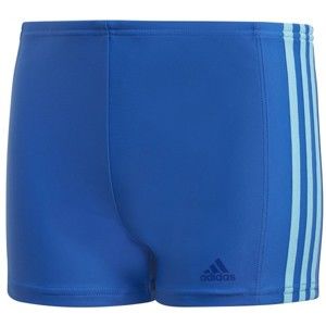 adidas FITNESS BOXER 3 STRIPES BOYS modrá 128 - Chlapecké sportovní plavky