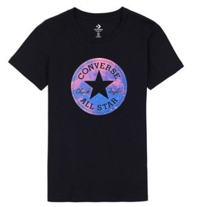 Converse SEASONAL GALAXY INFILL CHUCK PATCH TEE černá S - Dámské tričko