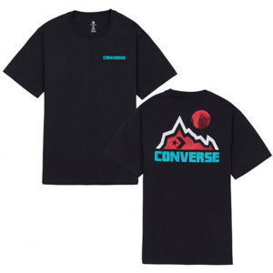 Converse MOUNTAIN MOON GRAPHIC SHORT SLEEVE T-SHIRT černá XL - Pánské tričko