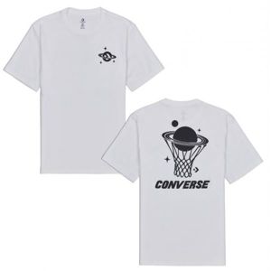 Converse PLANET HOOP TEE bílá M - Pánské tričko