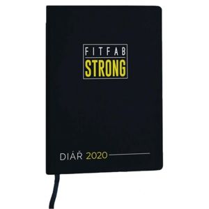 Fitfab Strong FITFAB DIÁŘ černá NS - Týdenní fitness a motivační diář pro rok 2020
