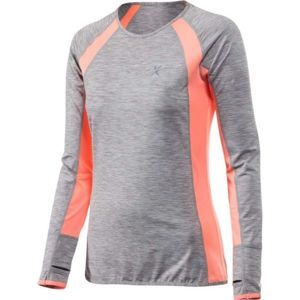 Klimatex DORINA šedá XS - Dámské běžecké tričko s dlouhým rukávem