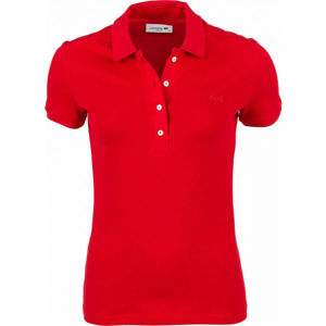 Lacoste SHORT SLEEVE POLO červená M - Dámské polo tričko