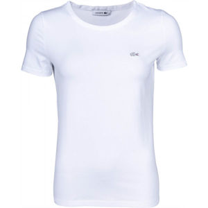 Lacoste ZERO NECK SS T-SHIRT bílá S - Dámské tričko