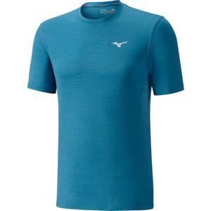 Mizuno IMPULSE CORE TEE modrá XL - Pánské běžecké triko s krátkým rukávem