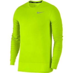 Nike BRTHE RAPID TOP LS žlutá S - Pánský běžecký top