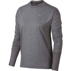 Nike ELMNT TOP CREW šedá M - Dámské běžecké triko
