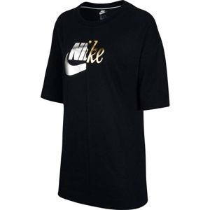 Nike NSW DRESS METALLIC černá M - Dámské šaty