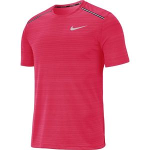 Nike DRY MILER TOP SS M červená S - Pánské běžecké tričko