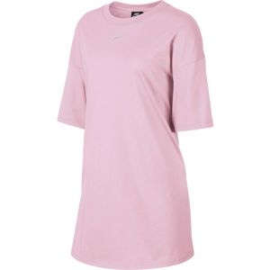 Nike SPORTSWEAR ESSENTIAL DRESS LBR světle růžová L - Dámské šaty