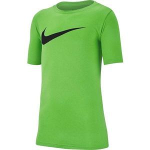 Nike DRY TEE LEG SWOOSH zelená L - Chlapecké sportovní triko