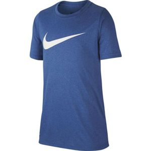 Nike DRY TEE LEG SWOOSH B modrá M - Chlapecké tričko