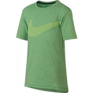 Nike BREATHE TOP SS HYPER GFX zelená M - Chlapecké tréninkové triko