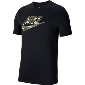 Nike NSW TEE CAMO 2 M černá XL - Pánské tričko