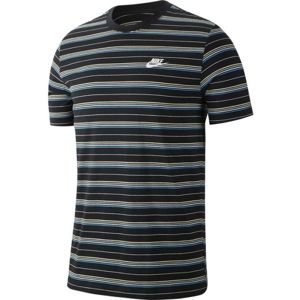 Nike NSW TEE STRIPE SS černá L - Pánské tričko