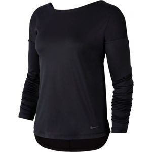 Nike NP DRY ELASTIKA LS TOP ESSNT W černá M - Dámské tréninkové tričko