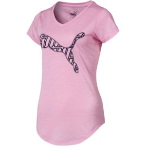 Puma HEATHER CAT TEE - PALE PINK HEATHER růžová M - Dámské tričko
