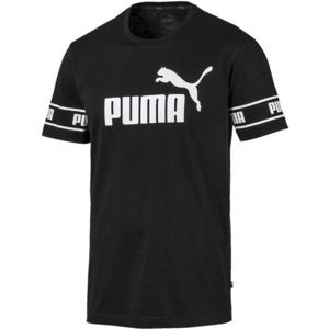 Puma AMPLIFIED BIG LOGO TEE černá S - Pánské moderní triko
