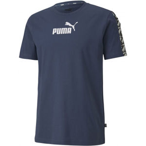 Puma APLIFIED TEE modrá XXL - Pánské sportovní triko