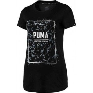 Puma FUSION GRAPHIC TEE černá S - Dámské triko