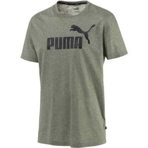 Puma ELEVATED ESS TEE HEATHER zelená L - Pánské triko