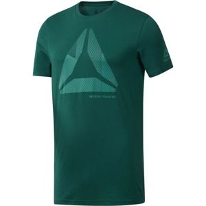 Reebok SHIFT BLUR TEE zelená S - Pánské triko