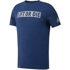 Reebok MENS OPP 3 modrá S - Pánské sportovní tričko