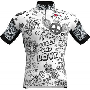 Rosti PEACE AND LOVE bílá XL - Pánské cyklistické kraťasy s laclem