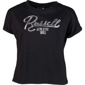 Russell Athletic GLITTER TEE černá XL - Dámské tričko