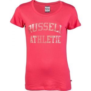 Russell Athletic ICONIC ARCH LOGO PRINT růžová S - Dámské tričko