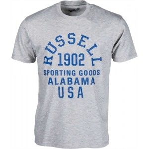 Russell Athletic S/S CREW ALABAMA TEE šedá M - Pánské tričko