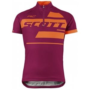 Scott SHIRT JR RC TEAM fialová 140 - Dětský cyklistický dres